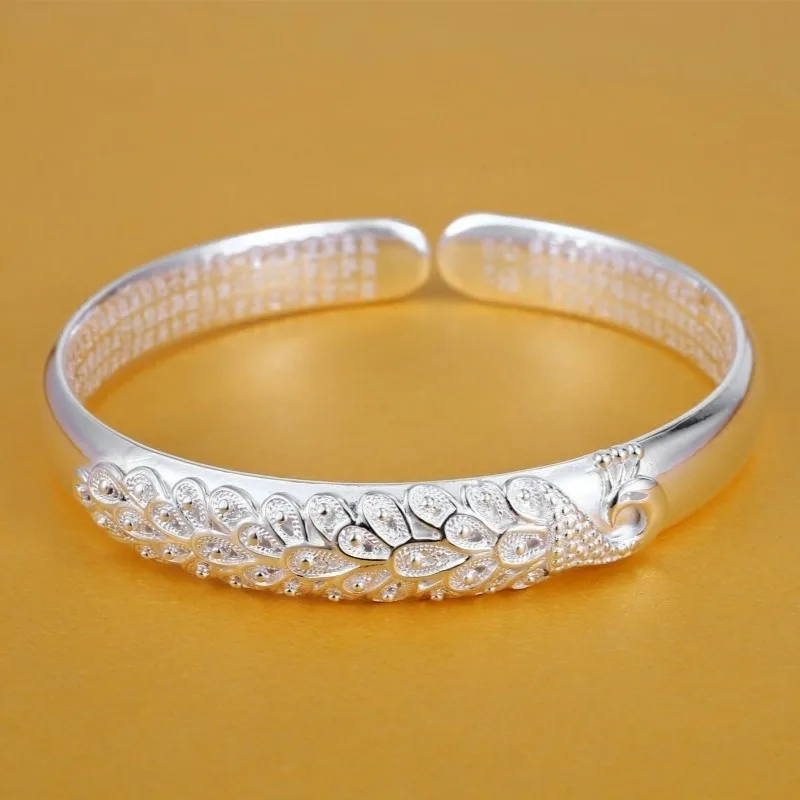 Women's Adjustable Stainless Steel Teardrop Bangle Bracelet